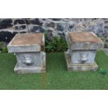 Pair of composition stone bases