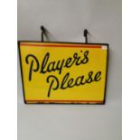 Player's Please enamel advertising sign.