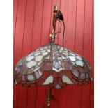 Leaded glass hanging light.