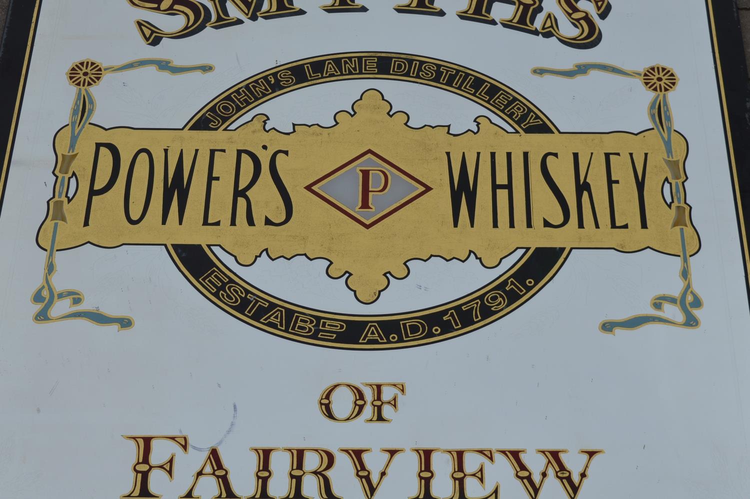 Powers Whiskey advertising mirror. - Image 2 of 2