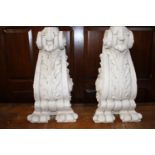 Pair plaster corbels