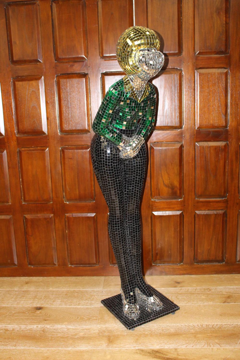 Mosaic glass figure - Image 3 of 4