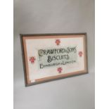 Crawford's & Sons Biscuits framed advertisement.