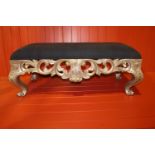 Large upholstered footstool