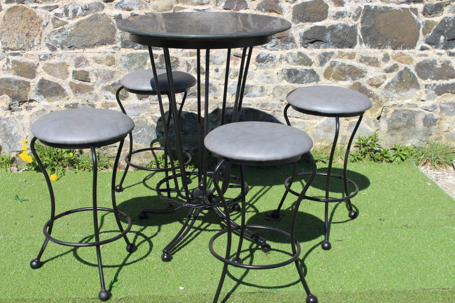 Wrought iron drinks stand
