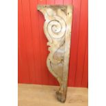 Single carved wooden corbel