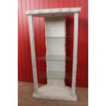 Plaster moulded display cabinet