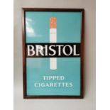 Bristol Blue Tipped Cigarettes advertising sign.