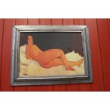 Framed print of Nude Woman