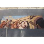 Roman Chariot and horses print on canvas