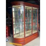 19th C. mahogany mirrored back shop cabinet