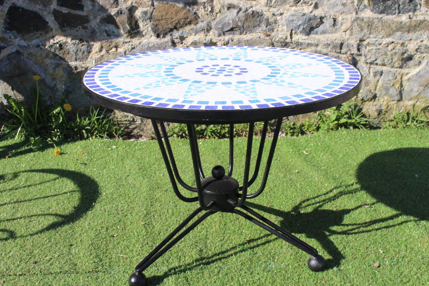 Wrought iron coffee table