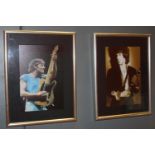 Pair of Rock Artists coloured prints