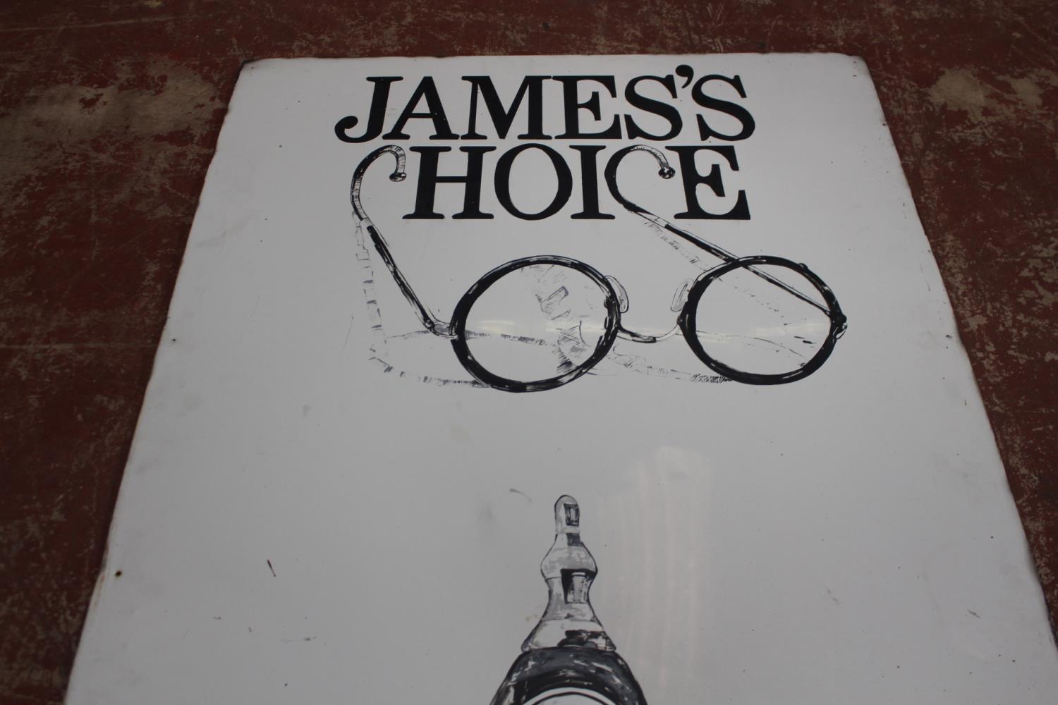 Guinness James Joyce metal painted advertising sign - Image 2 of 4