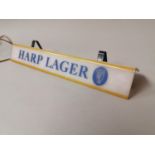 Rare Harp Lager advertising shelf light.