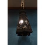 Metal hanging ceiling light