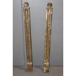 Pair of steel hitching posts