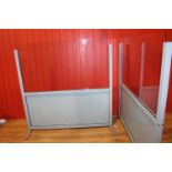 Pair of metal and glass dividers