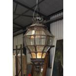 Walnut glazed hanging lantern