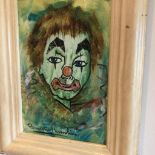 Romano Mussolini Piccolo The Clown Oil on Panel