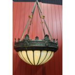 Brass hanging ceiling light