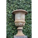 Pair of cast iron urn in the Georgian style