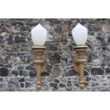 Pair of bronze wall sconces