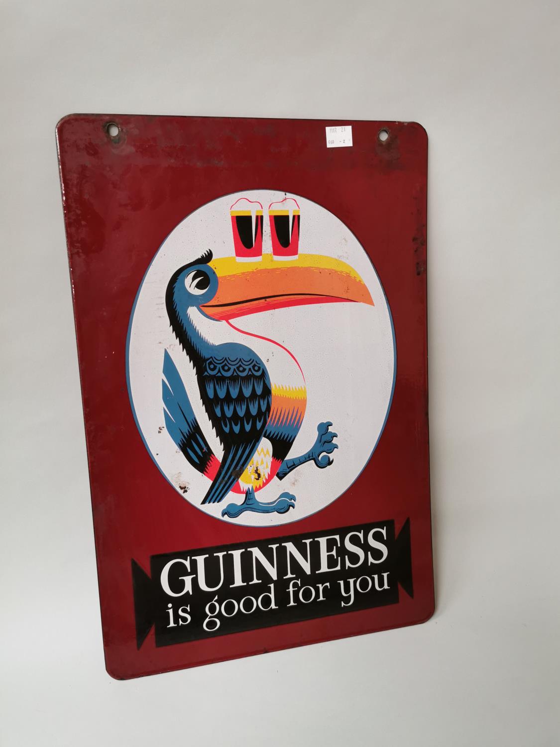 Guinness Toucan enamel advertising sign