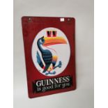 Guinness Toucan enamel advertising sign