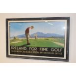 Framed Ireland for Fine Golf advertising print