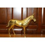 Brass model of horse