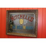 Mitchell's Old Irish Whiskey advertising mirror