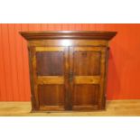 Oak two door cupboard