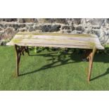 Cast iron garden bench