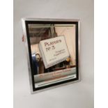 Player's No 3 Virginia Cigarettes advertising mirror.