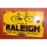 Raleigh Bicycle enamel advertising sign
