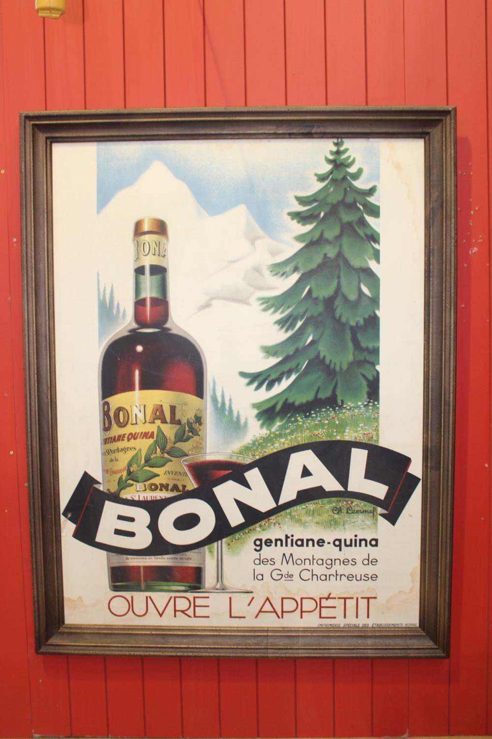 Framed Bonal advertising print