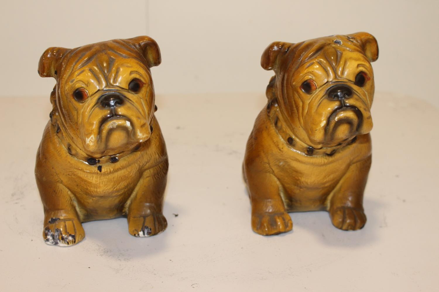 Pair of terracotta models of rabbits