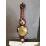 19th. C. roswood banjo barometer