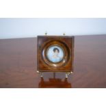Miniature portrait of Lady mounted in walnut frame. {11 cm H x 11 cm W}.