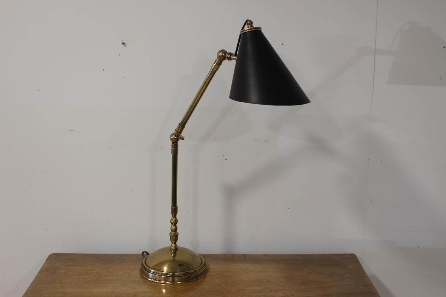 Brass angle poise desk lamp