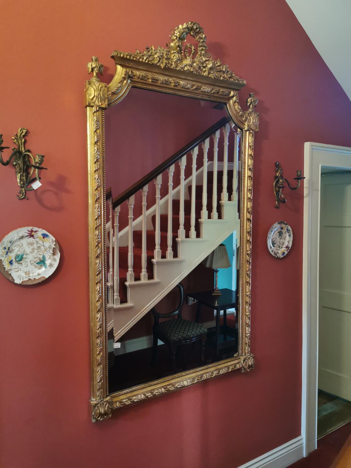 19th. C. giltwood wall mirror