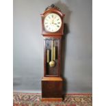 William IV mahogany long cased clock