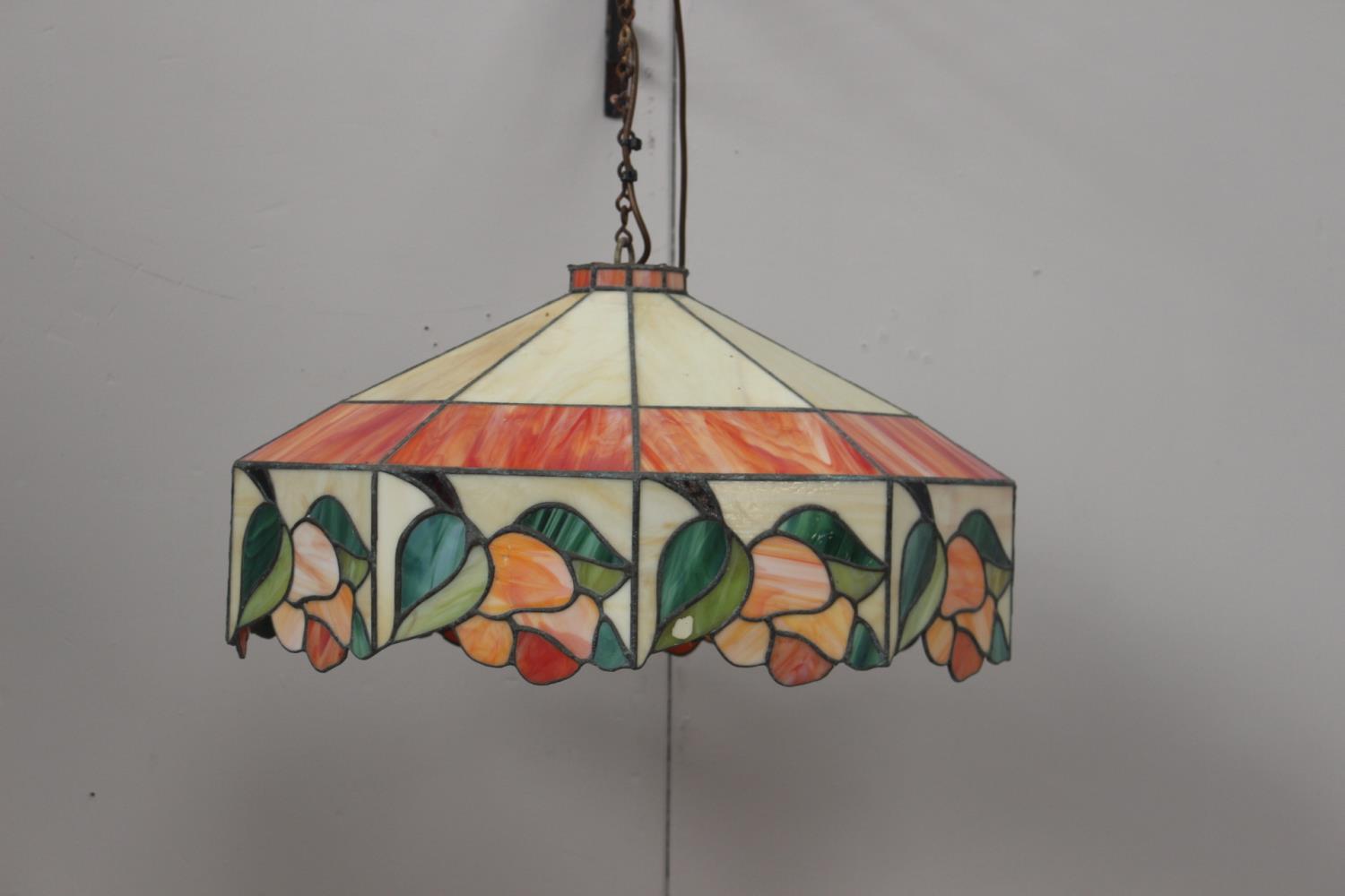 Glazed hanging light shade