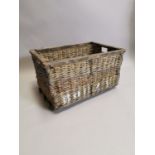 Wicker log basket