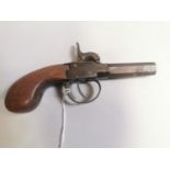 19th. C. percussion cap pistol.