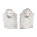 Pair of moulded stone wall sundials