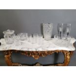 Collection of Waterford Crystal and other cut glasse