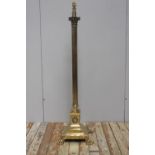 19th. C. brass standard lamp stand