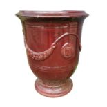 Single Glazed terracotta Anduze urn